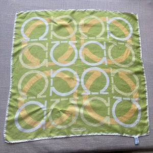 Salvatore Ferragamo 100% silk scarf, hand stitched edges, square